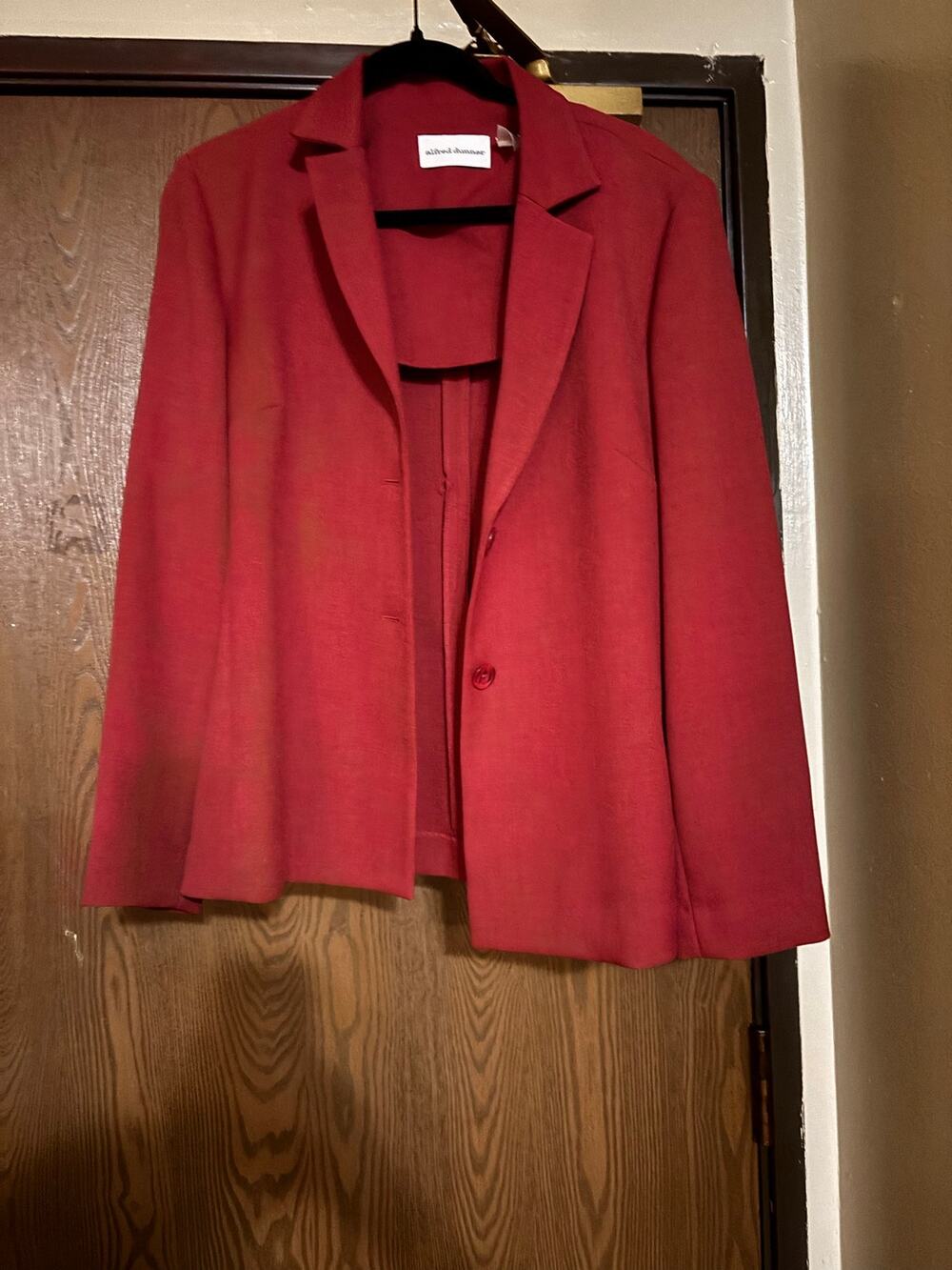 Red Fall Preppy Professional Workwear Blazer